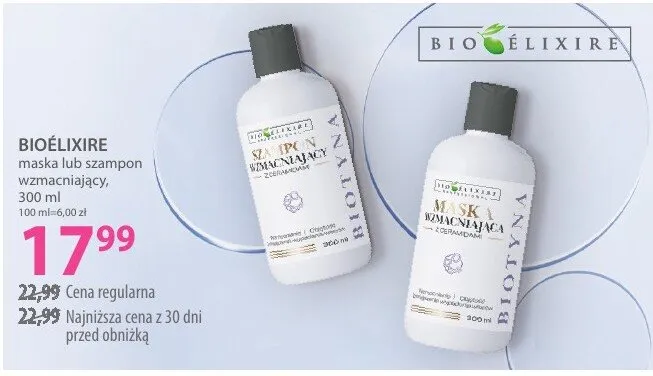 Maska lub szampon wzmacniający BIOELIXIRE promocja w Hebe