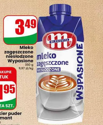 Mleko zagęszczone niesłodzone Wypasione Mlekovita promocja w Dino