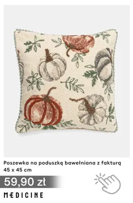 Poszewka na poduszkę bawełniana z fakturą 45x45 cm Medicine promocja w Medicine
