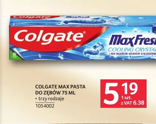 Pasta do zębów Colgate Max promocja w Selgros