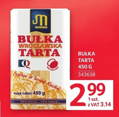Bułka tarta wrocławska Mamut promocja w Selgros