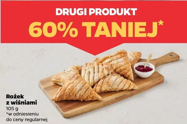 Rożek z wiśniami promocja w Netto