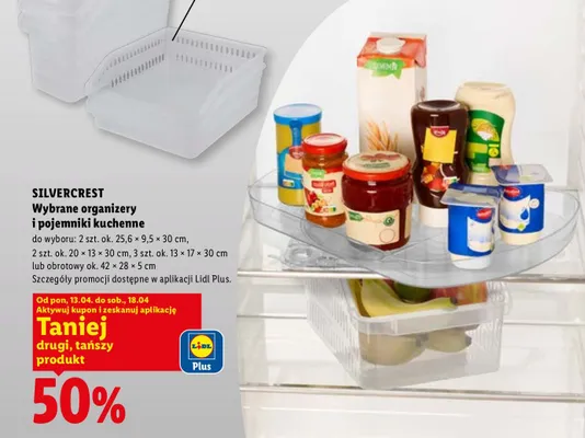 Wybrane organizery i pojemniki kuchenne promocja w Lidl