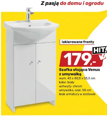 Szafka stojąca Venus z umywalką promocja w Bricomarche