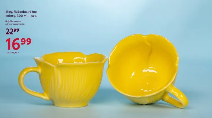 Filiżanka Eloy różne kolory promocja w Rossmann