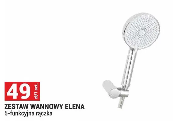 Zestaw wannowy Elena 5-funkcyjna rączka promocja w Merkury Market