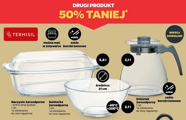 Naczynie żaroodporne Grill & Drop System promocja w Netto
