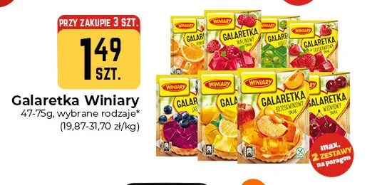 Galaretka o smaku brzoskwiniowym Winiary promocja w Społem Częstochowa