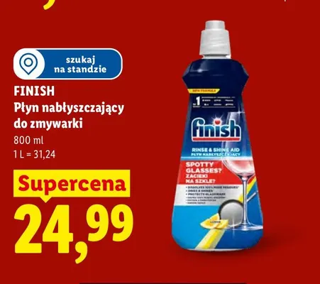 Płyn nabłyszczający do zmywarki Finish Rinse & Shine Aid promocja w Lidl