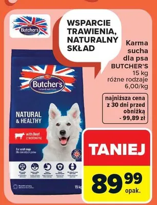Karma sucha dla psa różne rodzaje promocja w Carrefour Market