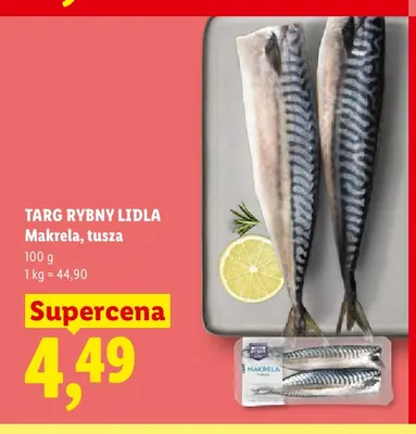 Makrela tusza Targ Rybny Lidla promocja w Lidl