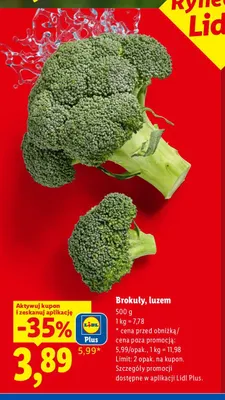 Brokuły luzem promocja w Lidl