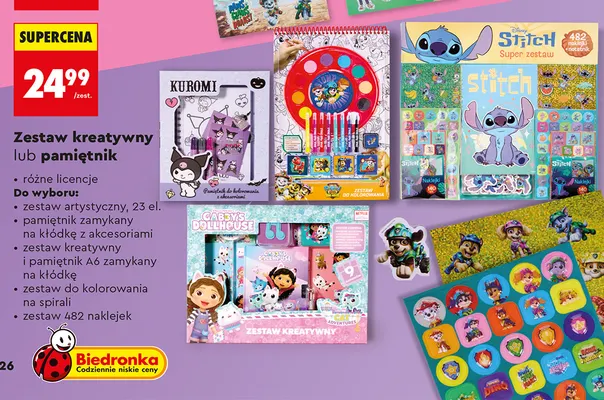 Pamiętnik zamykany na kłódkę z akcesoriami St. Majewski promocja w Biedronka