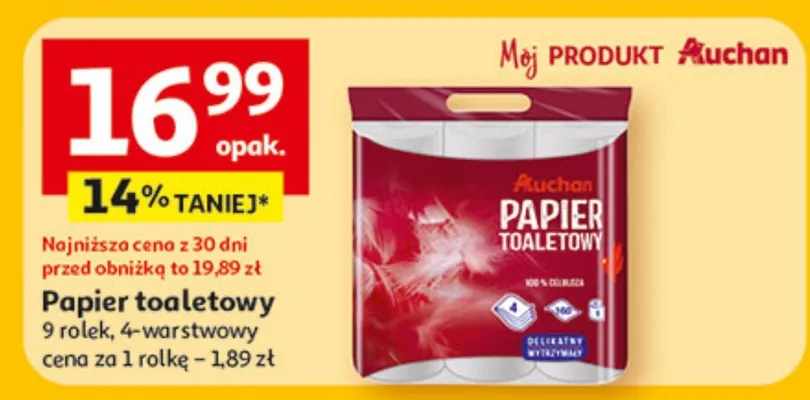 Papier toaletowy promocja w Auchan