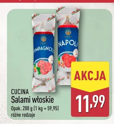 Salami włoskie Napoli Cucina promocja w Aldi