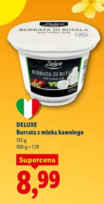 Burrata z mleka bawolego promocja w Lidl