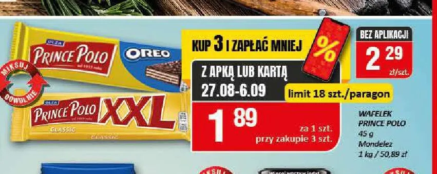 Wafelek Prince Polo XXL Classic promocja w Chorten