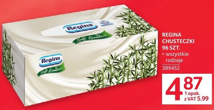 Chusteczki Regina 96 szt. promocja w Selgros