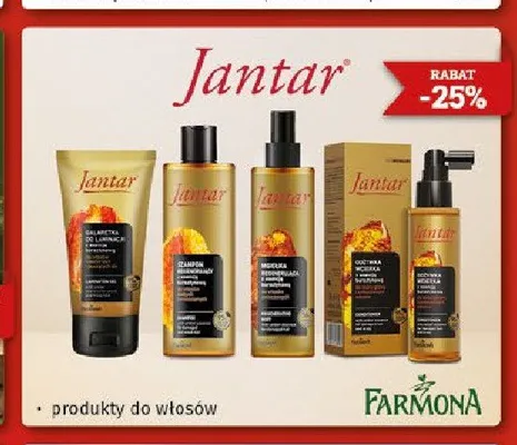 Produkty do pielęgnacji włosów Jantar Farmona promocja w Drogeria Kosmyk