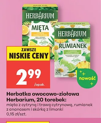 Herbatka owocowo-ziołowa Herbarium promocja w Biedronka