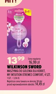Maszynka do golenia dla kobiet My Intuition Xtreme3 Comfort Wilkinson Sword promocja w Drogerie Natura