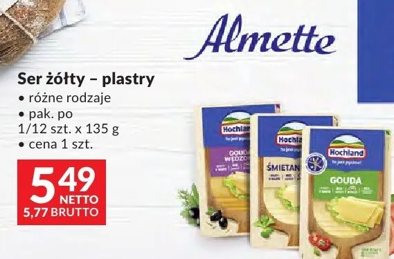 Ser żółty plastry promocja w Makro