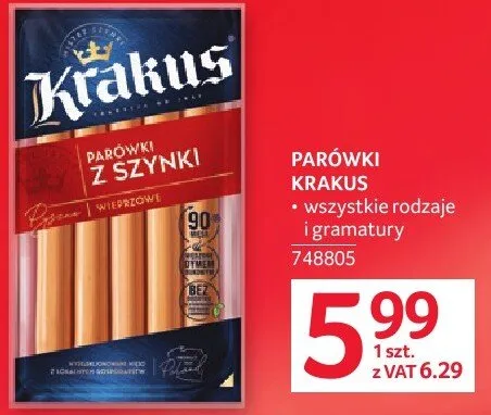 Parówki Krakus promocja w Selgros