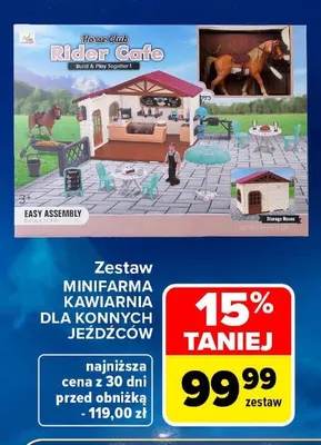 Zestaw minifarma kawiarnia dla konnych jeźdźców promocja w Carrefour