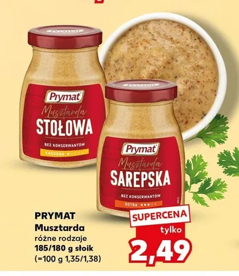 Musztarda sarepska Prymat promocja w Kaufland