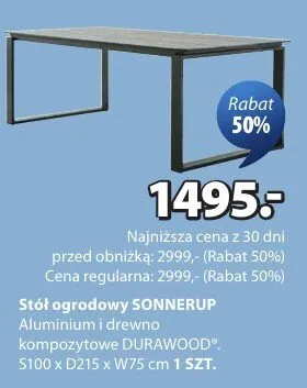 Stół ogrodowy Sonnerup promocja w Jysk