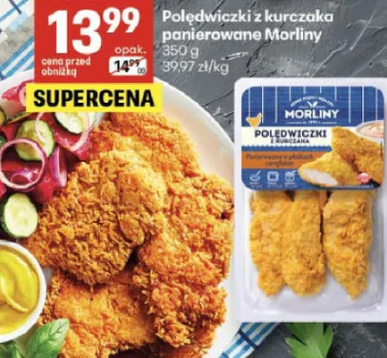 Polędwiczki kurczaka panierowane Morliny promocja w Delikatesy Centrum