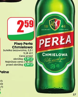 Piwo Perła Chmielowa promocja w Dino