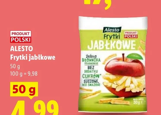 Frytki jabłkowe Alesto promocja w Lidl