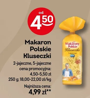 Makaron Polskie Kluseczki 5-jajeczne promocja w Żabka