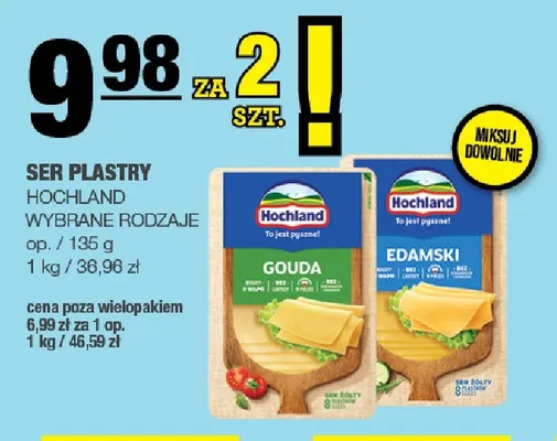 Ser gouda w plastrach Hochland promocja w SPAR
