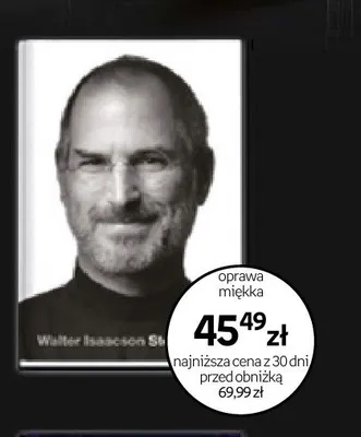 Książka Steve Jobs Walter Isaacson oprawa miękka promocja w Empik