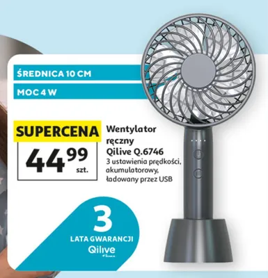 Wentylator ręczny Qilive Q.6746 promocja w Auchan