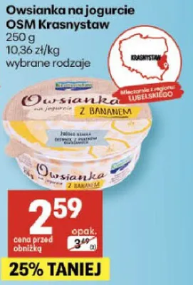 Owsianka na jogurcie OSM Krasnystaw promocja w Delikatesy Centrum