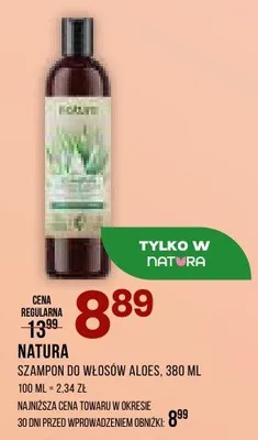 Szampon do włosów aloes promocja w Drogerie Natura