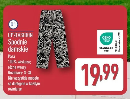 Spodnie damskie s-4xl promocja w Aldi