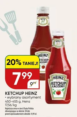 Ketchup Heinz wybrany asortyment promocja w Chata Polska