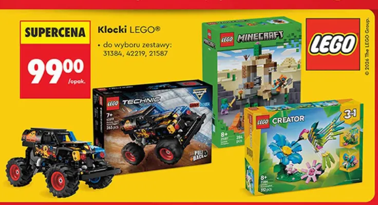 Klocki zestaw 31384, 42219, 21587 promocja w Biedronka