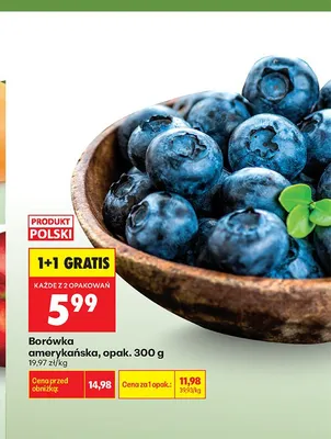 Borówka amerykańska promocja w Biedronka