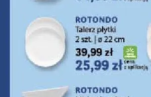 Talerz płytki Rotondo 2-pak ø22 cm Lubiana promocja w Stokrotka