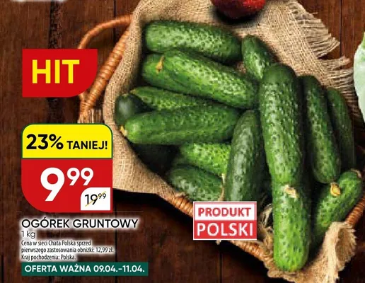 Ogórek gruntowy promocja w Chata Polska