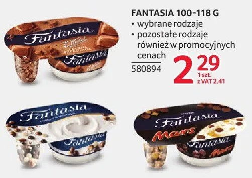 Jogurt Fantasia 100-118g promocja w Selgros