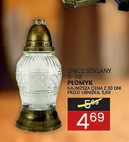 Znicz szklany S-98 Płomyk promocja w Wafelek