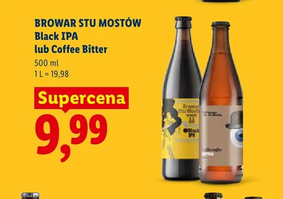 Piwo Browar Stu Mostów Black IPA promocja w Lidl