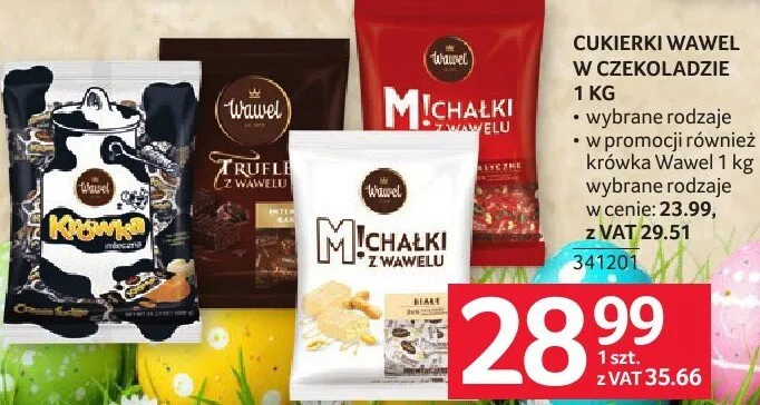 Cukierki Wawel w czekoladzie 1 kg promocja w Selgros