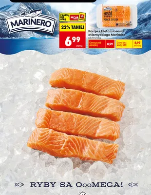 Porcje z fileta z łososia atlantyckiego Marinero promocja w Biedronka